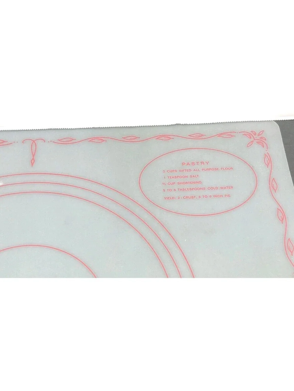 Vtg 1965 Tupperware Pastry Mat Rolling Pie Crust Pizza Dough Tart Baking 18x22